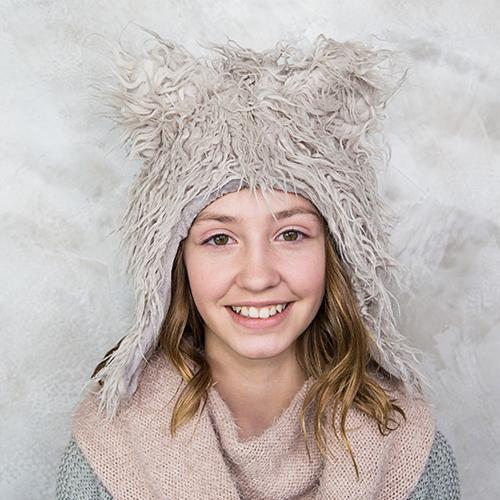 Eskimo Kids Newborn Cat Faux Fur Hat