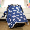 Indianapolis by NFL Licensed Minky Car Seat Canopy by Canopy Couture - My Little Baby Bug