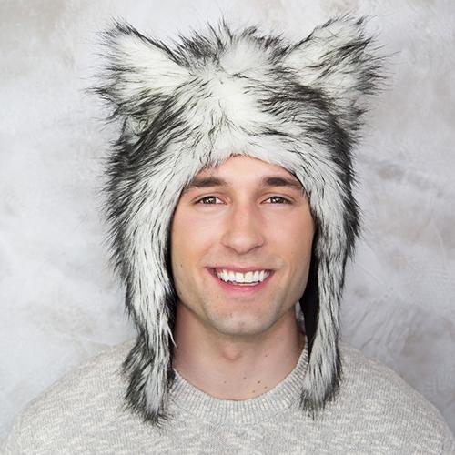 Wolf Faux Fur Hat for Kids & Adults by Eskimo Kids Newborn (X-Small)