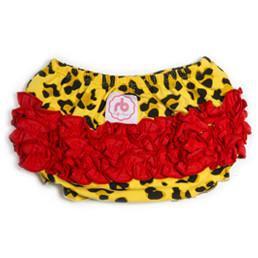 Red Cheetah Diaper Cover for Girls by Ruffle Buns - My Little Baby Bug