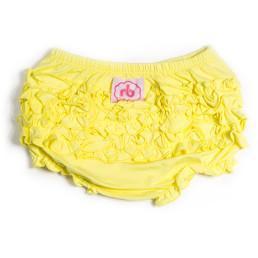 Canary Yellow Diaper Cover for Girls by Ruffle Buns - My Little Baby Bug