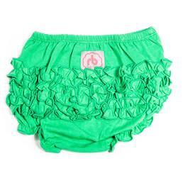 Kelly Green Diaper Cover for Girls by Ruffle Buns - My Little Baby Bug