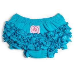 Electric Blue Diaper Cover for Girls by Ruffle Buns - My Little Baby Bug