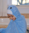 Bamboo Rayon Whale Hooded Turkish Towel: Little Kid